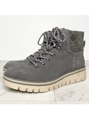 Caslon Hanley Water Resistant Gray Lace Up Bootie 6M